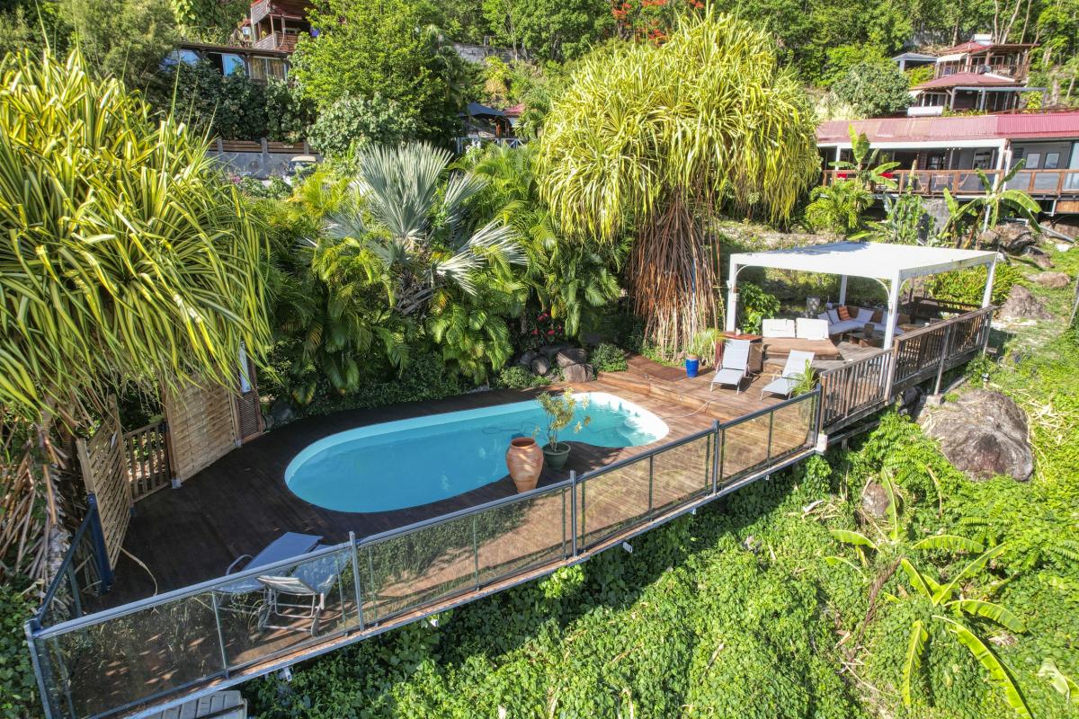 Location Domaine du Rocher Noir Pointe Noire Guadeloupe-espace piscine-63